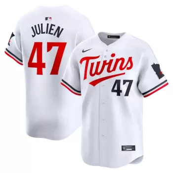 Men's Minnesota Twins Edouard Julien Nike White Home Limited Player Jersey