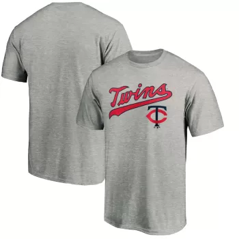 Men's Minnesota Twins Heather Gray Team Wahconah T-Shirt
