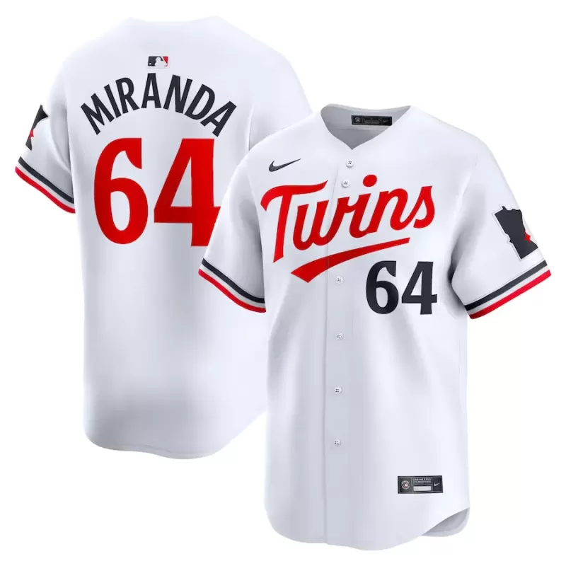 Men's Minnesota Twins Jose Miranda Nike White Home Limited Player Jersey Men's Minnesota Twins Jose Miranda Nike White Home Limited Player Jersey