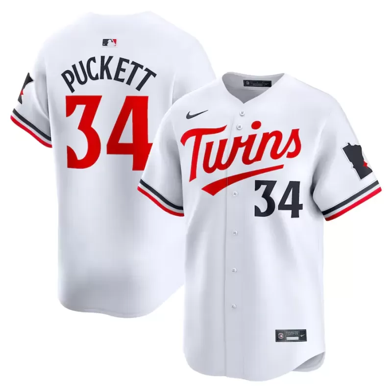 Men's Minnesota Twins Kirby Puckett Nike White Home Limited Player Jersey
