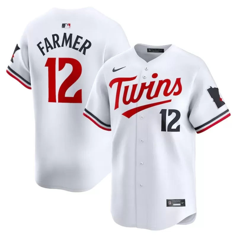 Men's Minnesota Twins Kyle Farmer Nike White Home Limited Player Jersey Men's Minnesota Twins Kyle Farmer Nike White Home Limited Player Jersey