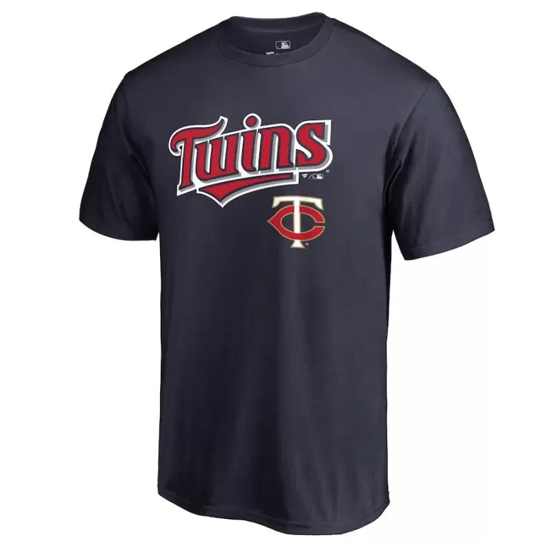 Men's Minnesota Twins Navy Team Lockup T-Shirt Men's Minnesota Twins Navy Team Lockup T-Shirt