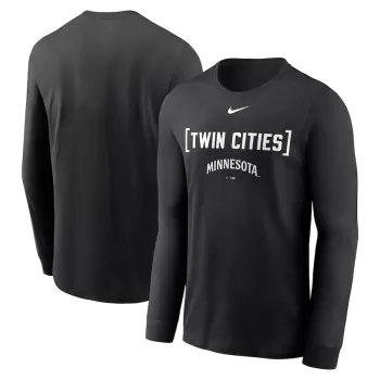 Men's Minnesota Twins Nike Black Local Nickname Long Sleeve T-Shirt