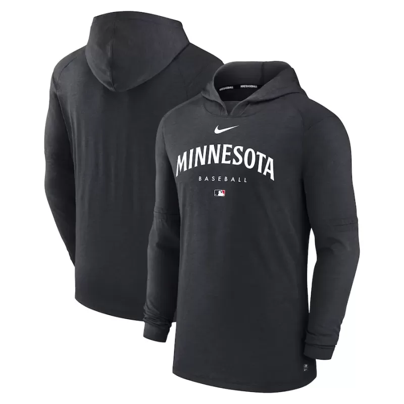 Men's Minnesota Twins Nike Heather Navy Authentic Collection Early Work Tri-Blend Performance Pullover Hoodie Men's Minnesota Twins Nike Heather Navy Authentic Collection Early Work Tri-Blend Performance Pullover Hoodie
