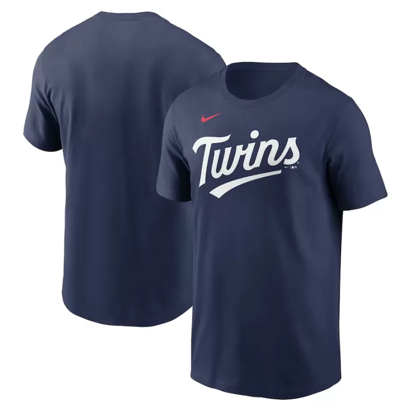 Men's Minnesota Twins Nike Navy Fuse Wordmark T-Shirt