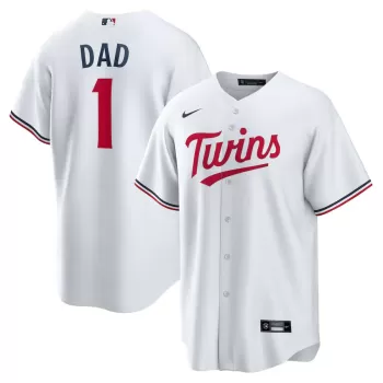 Men's Minnesota Twins Nike White #1 Dad Home Replica Jersey