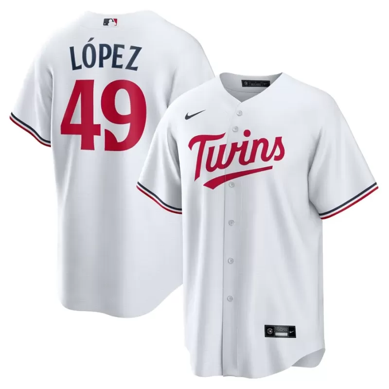 Men's Minnesota Twins Pablo López Nike White Home Replica Player Jersey Men's Minnesota Twins Pablo López Nike White Home Replica Player Jersey