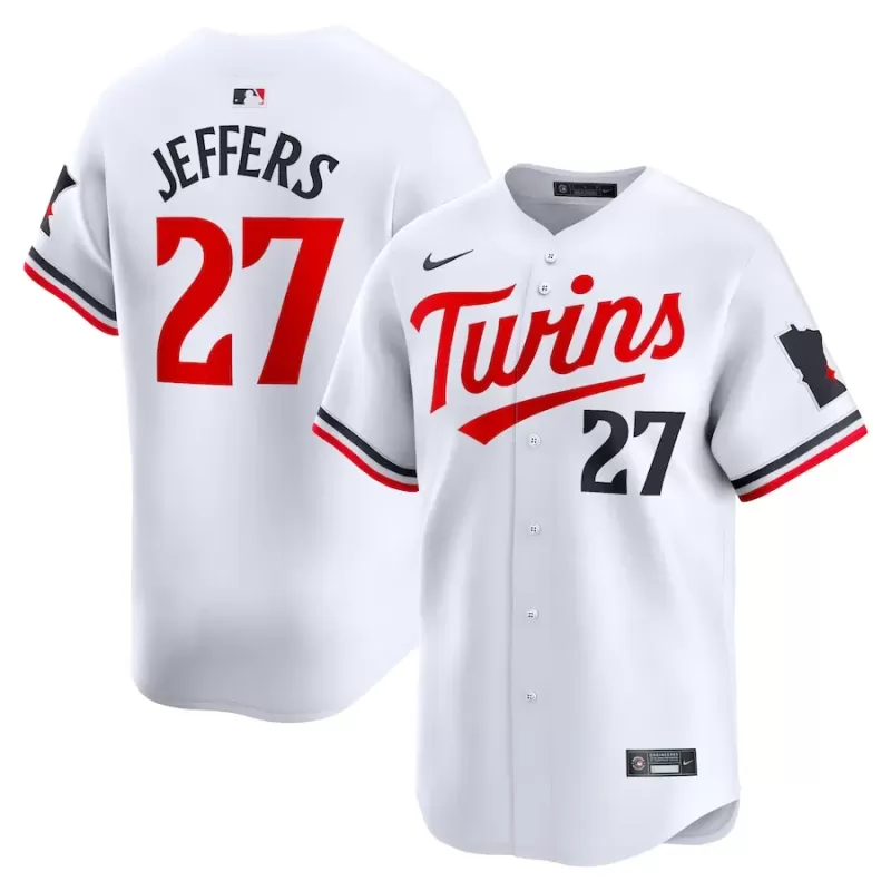 Men's Minnesota Twins Ryan Jeffers Nike White Home Limited Player Jersey Men's Minnesota Twins Ryan Jeffers Nike White Home Limited Player Jersey