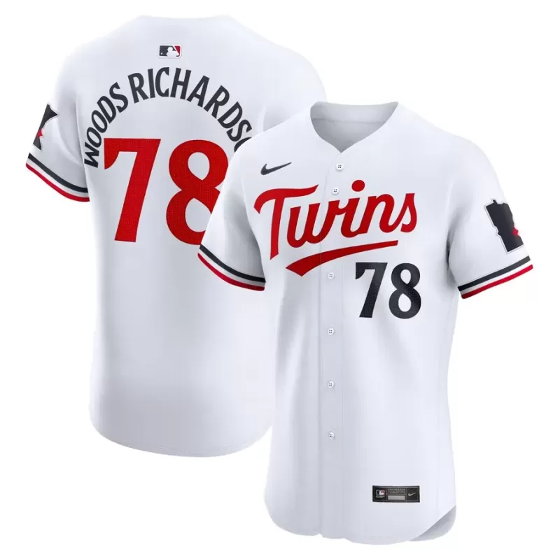 Men's Minnesota Twins Simeon Woods Richardson Nike White Home Elite Player Jersey Men's Minnesota Twins Simeon Woods Richardson Nike White Home Elite Player Jersey