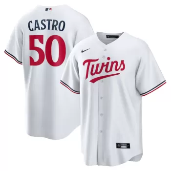 Men's Minnesota Twins Willi Castro Nike White Home Replica Jersey