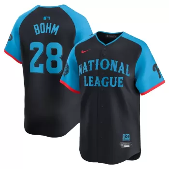 Men's National League Alec Bohm Nike Navy 2024 MLB All-Star Game Limited Player Jersey Men's National League Alec Bohm Nike Navy 2024 MLB All-Star Game Limited Player Jersey