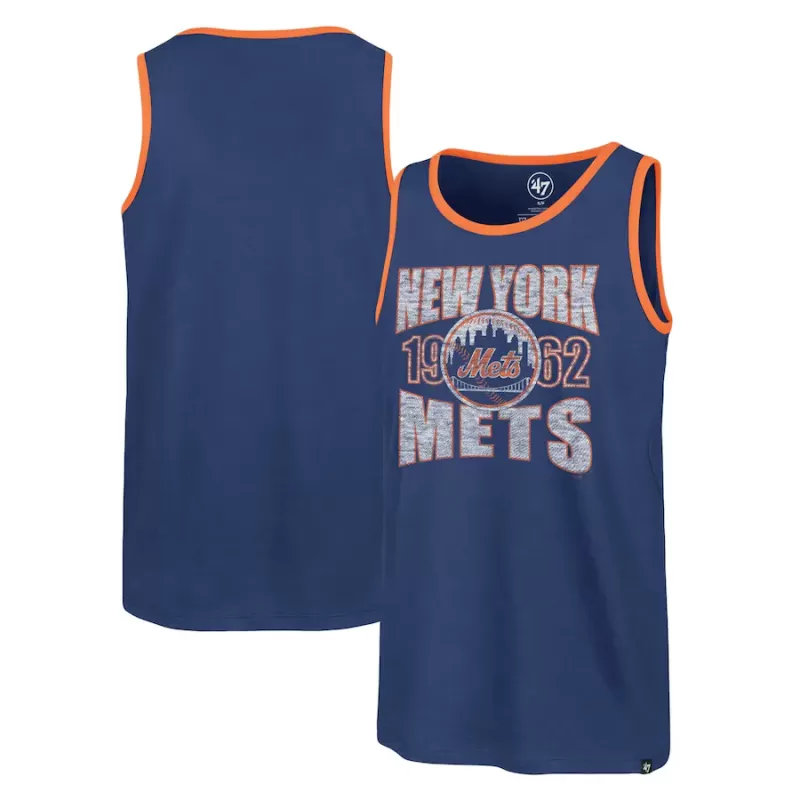 Men's New York Mets '47 Royal Upload Franklin Tank Top Men's New York Mets '47 Royal Upload Franklin Tank Top