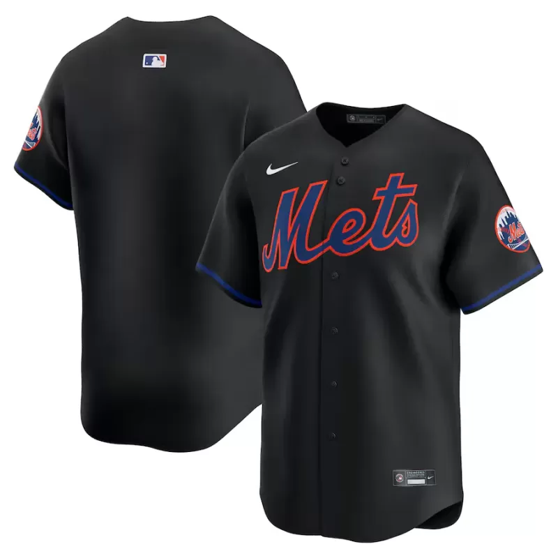 Men's New York Mets Nike Black Alternate Limited Jersey Men's New York Mets Nike Black Alternate Limited Jersey