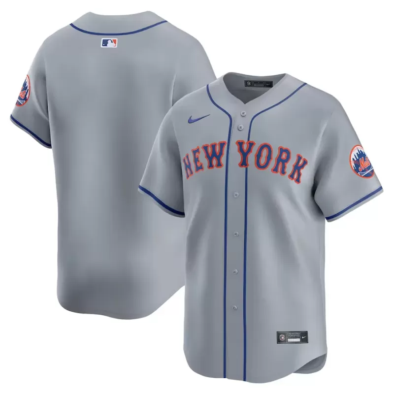 Men's New York Mets Nike Gray Away Limited Jersey Men's New York Mets Nike Gray Away Limited Jersey