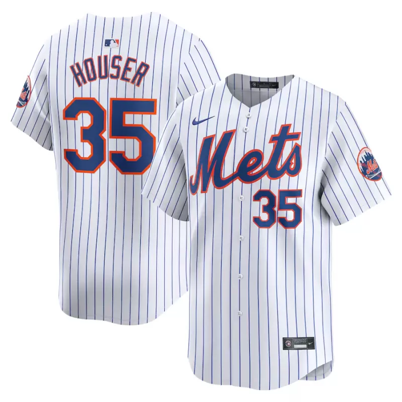 Men's New York Mets Adrian Houser Nike White Home Limited Player Jersey Men's New York Mets Adrian Houser Nike White Home Limited Player Jersey
