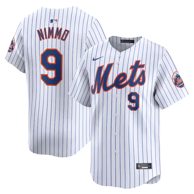 Men's New York Mets Brandon Nimmo Nike White Home Limited Player Jersey Men's New York Mets Brandon Nimmo Nike White Home Limited Player Jersey