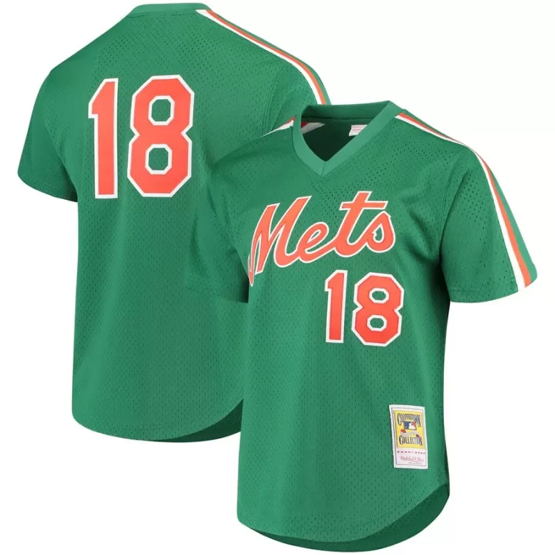 Men's New York Mets Darryl Strawberry Mitchell & Ness Green Cooperstown Mesh Batting Practice Jersey Men's New York Mets Darryl Strawberry Mitchell & Ness Green Cooperstown Mesh Batting Practice Jersey