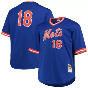 Men's New York Mets Darryl Strawberry Mitchell & Ness Royal Big & Tall Cooperstown Collection Mesh Batting Practice Jersey Men's New York Mets Darryl Strawberry Mitchell & Ness Royal Big & Tall Cooperstown Collection Mesh Batting Practice Jersey