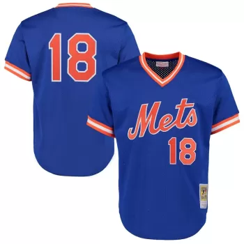 Men's New York Mets Darryl Strawberry Mitchell & Ness Royal Cooperstown Mesh Batting Practice Jersey Men's New York Mets Darryl Strawberry Mitchell & Ness Royal Cooperstown Mesh Batting Practice Jersey