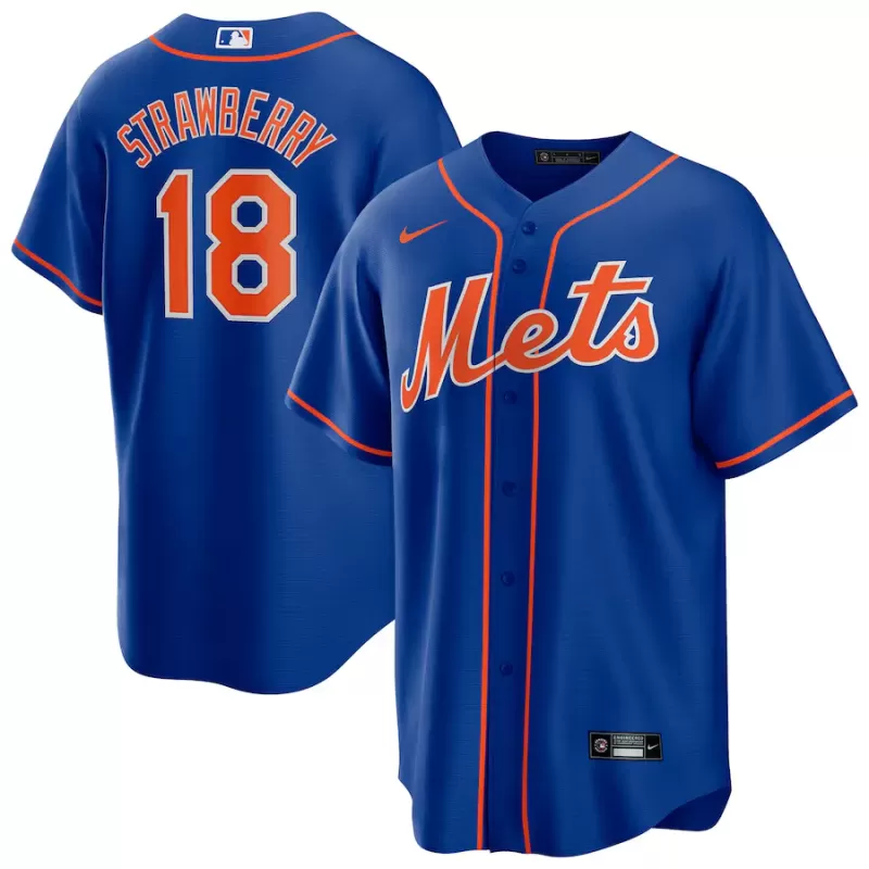 Men's New York Mets Darryl Strawberry Nike Royal Alternate Replica Player Jersey Men's New York Mets Darryl Strawberry Nike Royal Alternate Replica Player Jersey
