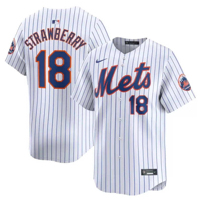 Men's New York Mets Darryl Strawberry Nike White Home Limited Player Jersey Men's New York Mets Darryl Strawberry Nike White Home Limited Player Jersey