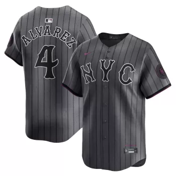 Men's New York Mets Francisco Alvarez Nike Gray City Connect Limited Player Jersey Men's New York Mets Francisco Alvarez Nike Gray City Connect Limited Player Jersey