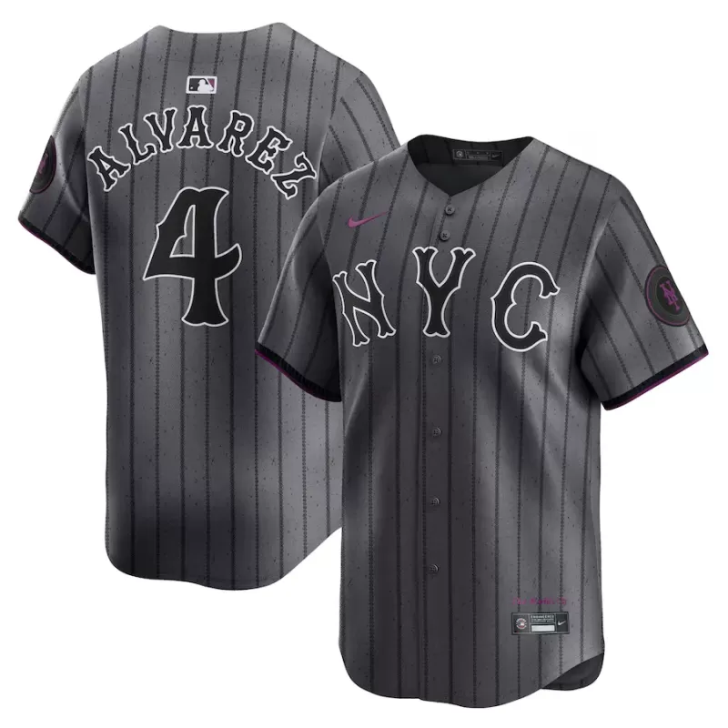 Men's New York Mets Francisco Alvarez Nike Gray City Connect Limited Player Jersey Men's New York Mets Francisco Alvarez Nike Gray City Connect Limited Player Jersey