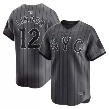 Men's New York Mets Francisco Lindor Nike Gray City Connect Limited Player Jersey Men's New York Mets Francisco Lindor Nike Gray City Connect Limited Player Jersey