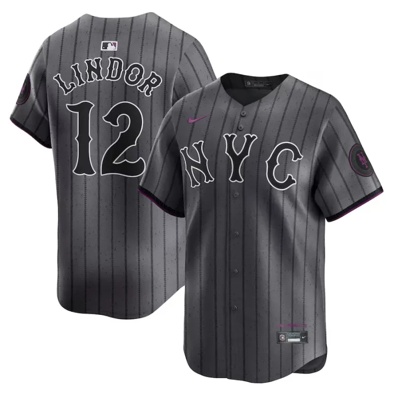 Men's New York Mets Francisco Lindor Nike Gray City Connect Limited Player Jersey Men's New York Mets Francisco Lindor Nike Gray City Connect Limited Player Jersey