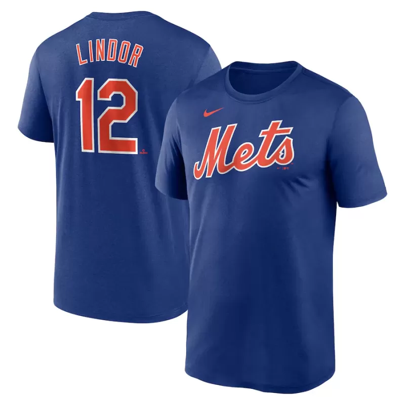 Men's New York Mets Francisco Lindor Nike Royal Legend Name & Number Performance T-Shirt Men's New York Mets Francisco Lindor Nike Royal Legend Name & Number Performance T-Shirt