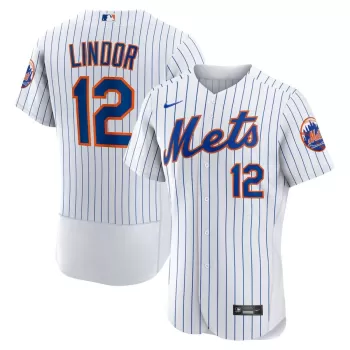 Men's New York Mets Francisco Lindor Nike White Home Authentic Player Jersey Men's New York Mets Francisco Lindor Nike White Home Authentic Player Jersey