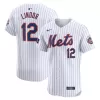 Men's New York Mets Francisco Lindor Nike White Home Elite Sponsor Patch Player Jersey Men's New York Mets Francisco Lindor Nike White Home Elite Sponsor Patch Player Jersey