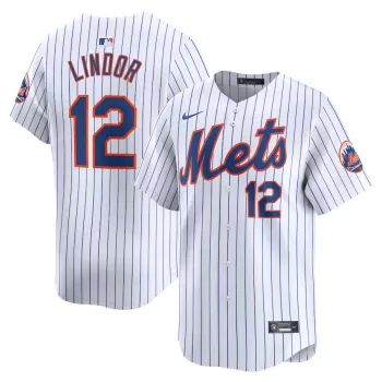 Men's New York Mets Francisco Lindor Nike White Home Limited Player Jersey Men's New York Mets Francisco Lindor Nike White Home Limited Player Jersey