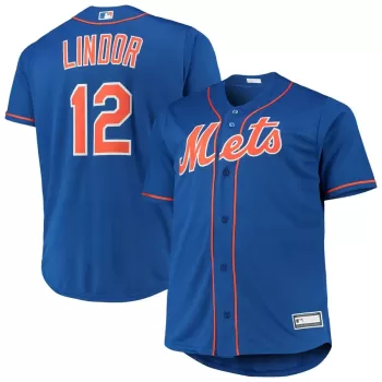 Men's New York Mets Francisco Lindor Royal Big & Tall Replica Player Jersey Men's New York Mets Francisco Lindor Royal Big & Tall Replica Player Jersey