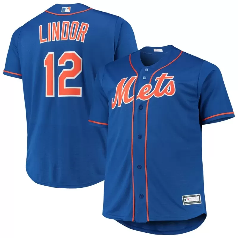 Men's New York Mets Francisco Lindor Royal Big & Tall Replica Player Jersey Men's New York Mets Francisco Lindor Royal Big & Tall Replica Player Jersey