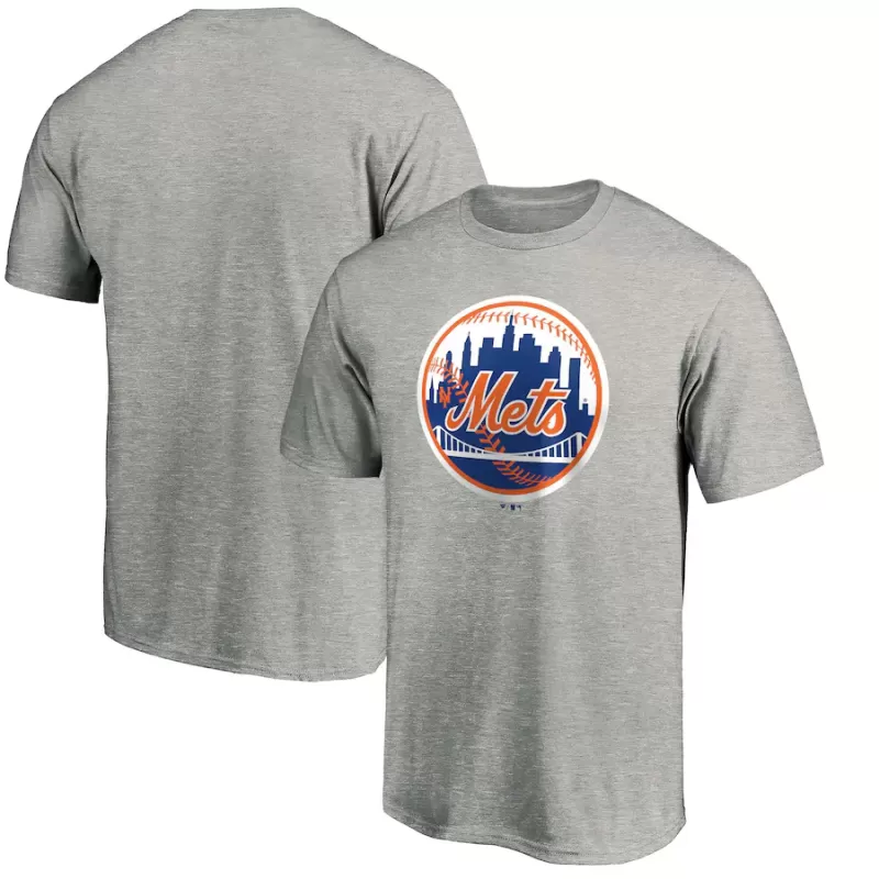 Men's New York Mets Heather Gray Cooperstown Collection Forbes T-Shirt