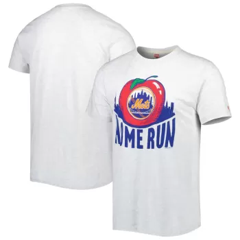 Men's New York Mets Homage Gray Hyper Local Tri-Blend T-Shirt Men's New York Mets Homage Gray Hyper Local Tri-Blend T-Shirt