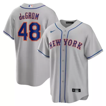 Men's New York Mets Jacob deGrom Nike Gray Road Replica Player Name Jersey Men's New York Mets Jacob deGrom Nike Gray Road Replica Player Name Jersey