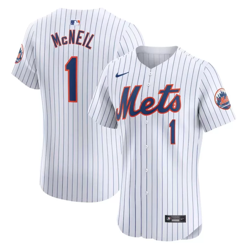 Men's New York Mets Jeff McNeil Nike White Home Elite Player Jersey Men's New York Mets Jeff McNeil Nike White Home Elite Player Jersey