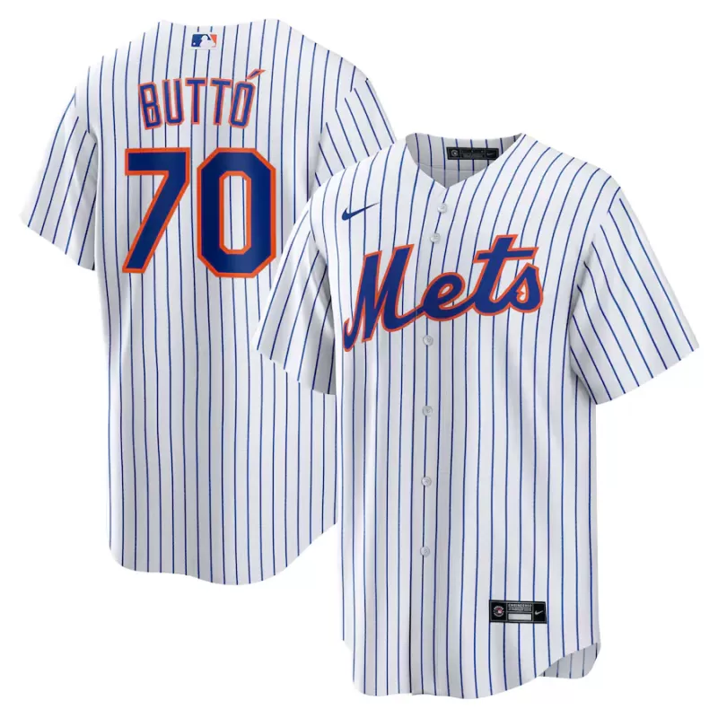 Men's New York Mets Jose Butto Nike White Home Replica Jersey Men's New York Mets Jose Butto Nike White Home Replica Jersey