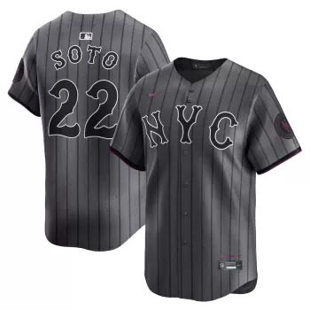 Men's New York Mets Juan Soto Nike Gray City Connect Limited Player Jersey Men's New York Mets Juan Soto Nike Gray City Connect Limited Player Jersey