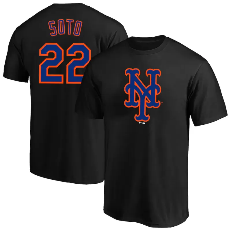 Men's New York Mets Juan Soto Profile Black Big & Tall Name & Number T-Shirt Men's New York Mets Juan Soto Profile Black Big & Tall Name & Number T-Shirt