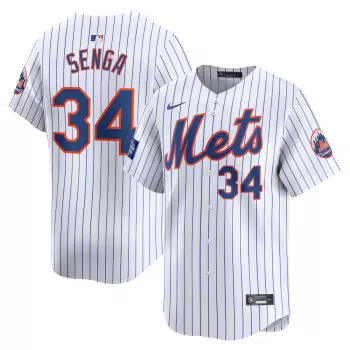 Men's New York Mets Kodai Senga Nike White 2024 MLB World Tour London Series Home Limited Player Jersey Men's New York Mets Kodai Senga Nike White 2024 MLB World Tour London Series Home Limited Player Jersey