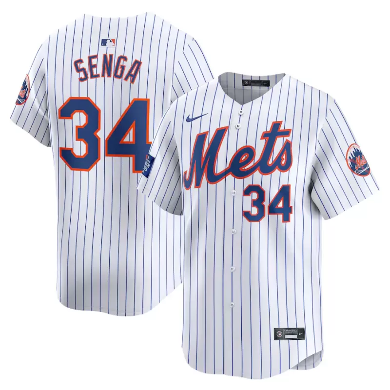 Men's New York Mets Kodai Senga Nike White 2024 MLB World Tour London Series Home Limited Player Jersey Men's New York Mets Kodai Senga Nike White 2024 MLB World Tour London Series Home Limited Player Jersey