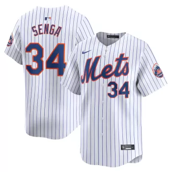 Men's New York Mets Kodai Senga Nike White Home Limited Player Jersey Men's New York Mets Kodai Senga Nike White Home Limited Player Jersey