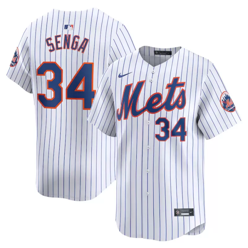 Men's New York Mets Kodai Senga Nike White Home Limited Player Jersey Men's New York Mets Kodai Senga Nike White Home Limited Player Jersey