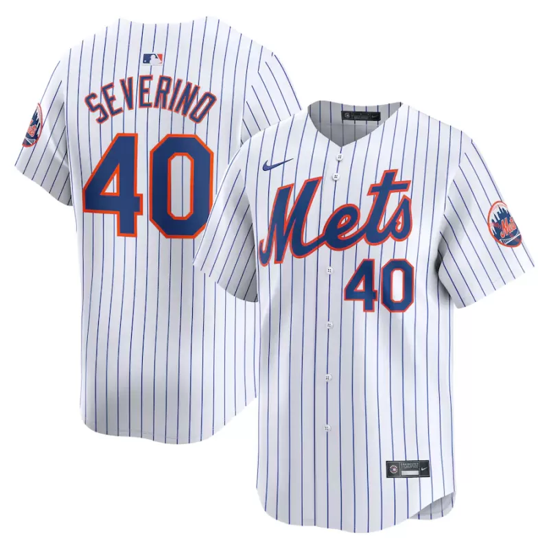 Men's New York Mets Luis Severino Nike White Home Limited Player Jersey Men's New York Mets Luis Severino Nike White Home Limited Player Jersey