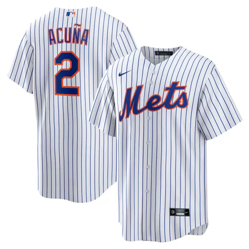 Men's New York Mets Luisangel Acuña Nike White Home Replica Player Jersey Men's New York Mets Luisangel Acuña Nike White Home Replica Player Jersey