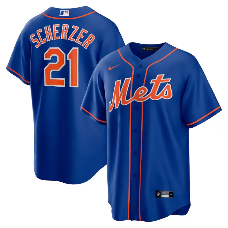 Men's New York Mets Max Scherzer Nike Royal Alternate Replica Player Jersey Men's New York Mets Max Scherzer Nike Royal Alternate Replica Player Jersey
