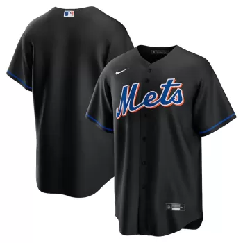 Men's New York Mets Nike Black 2022 Alternate Replica Team Jersey Men's New York Mets Nike Black 2022 Alternate Replica Team Jersey